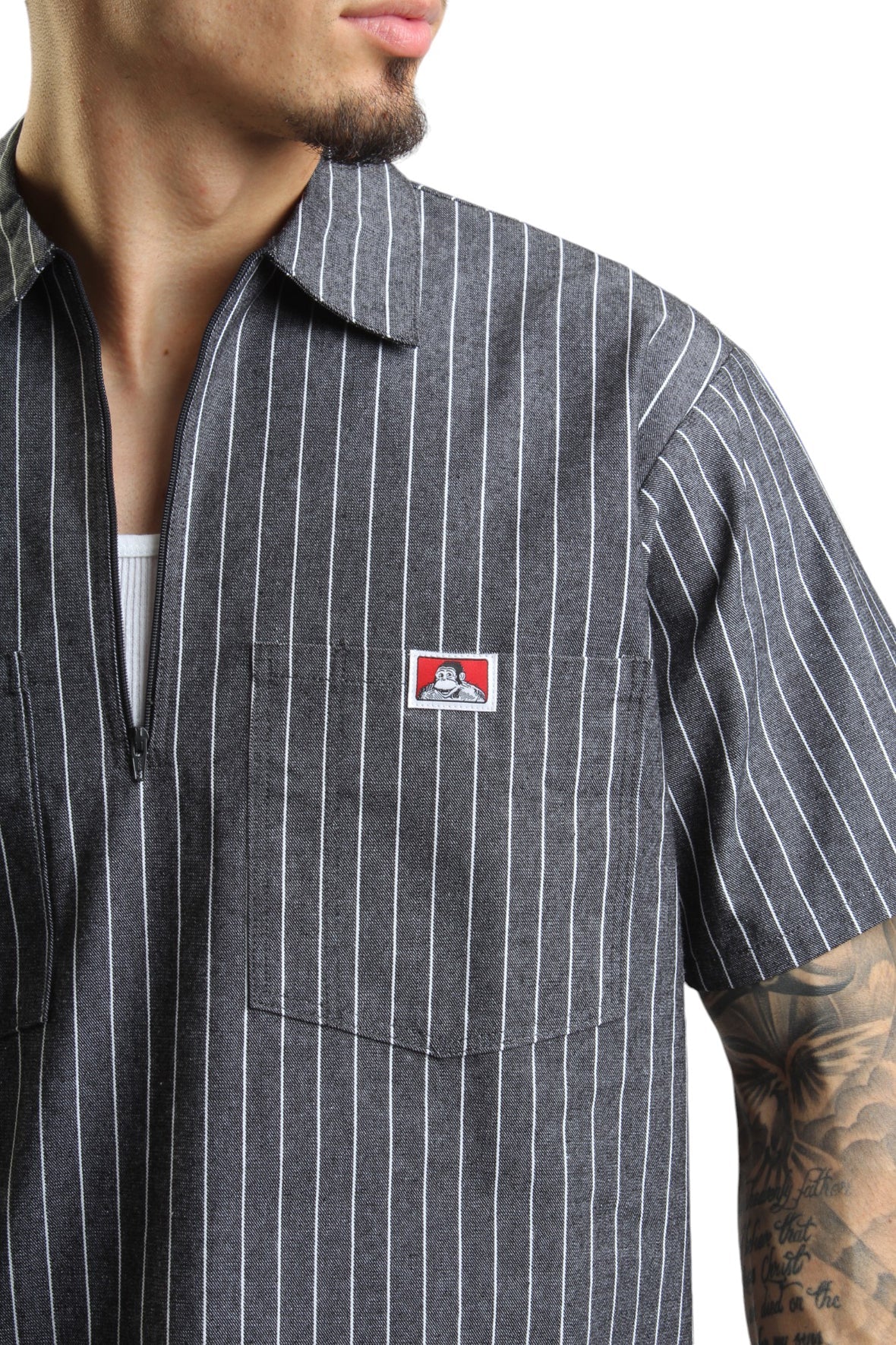 Half Zip Shirt Ben Davis - Striped