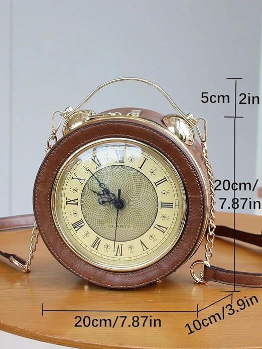 Retro Clock Crossbody Purse