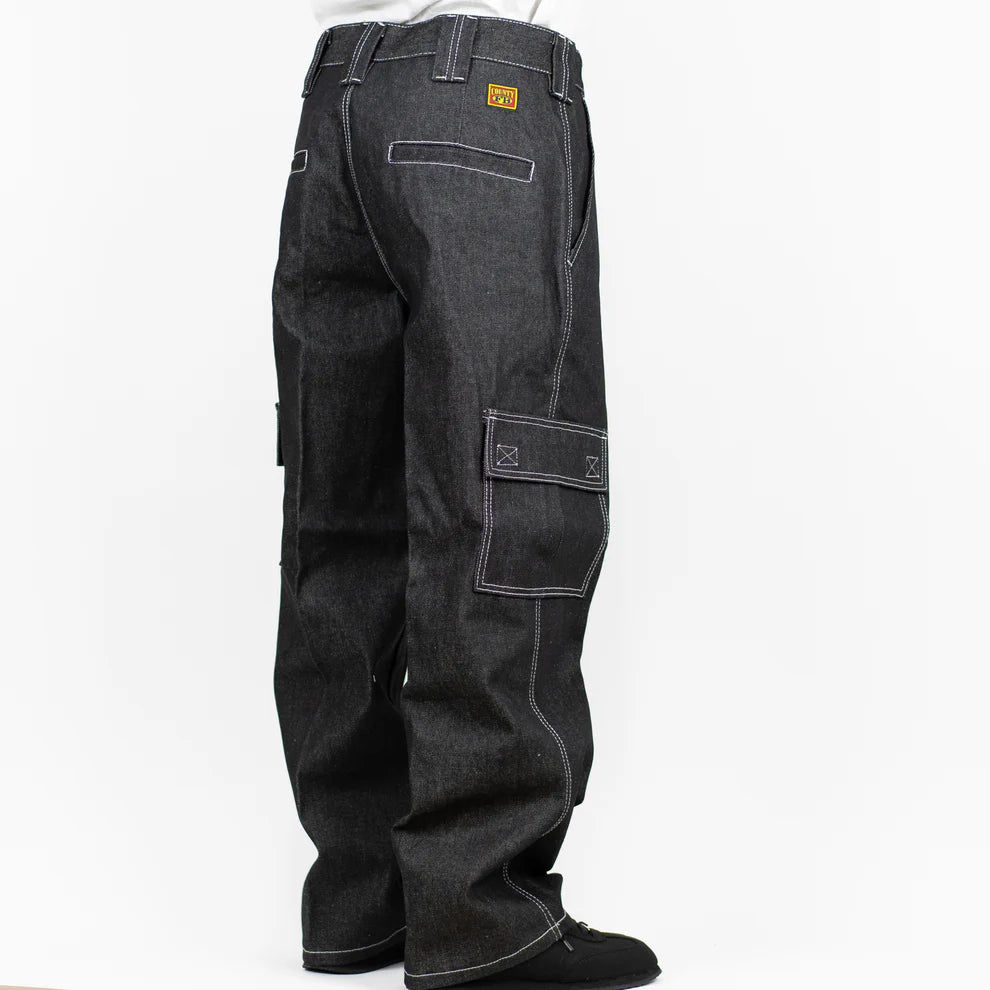 Cargo Hard Denim Black-White