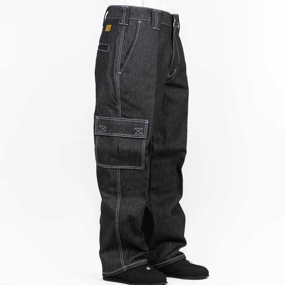 Cargo Hard Denim Black-White