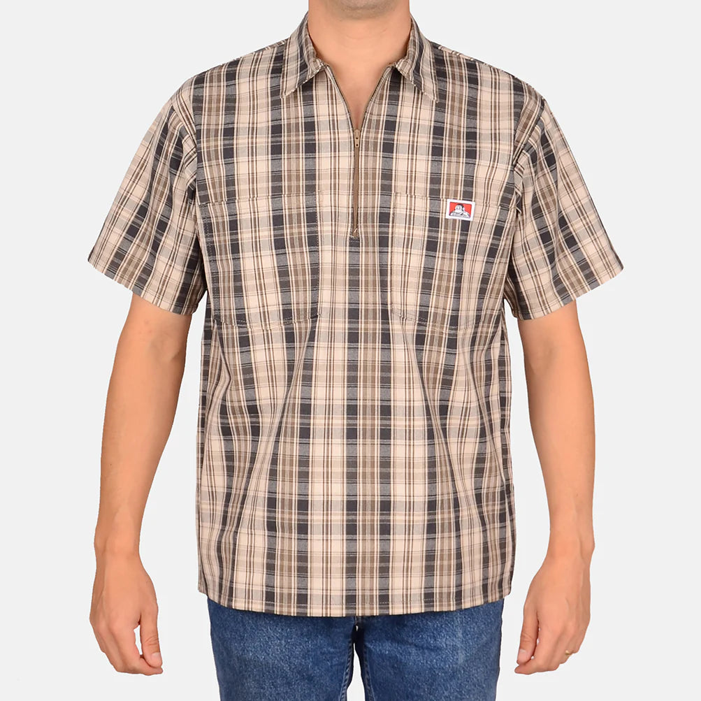 Half Zip Shirt Ben Davis - Plaid