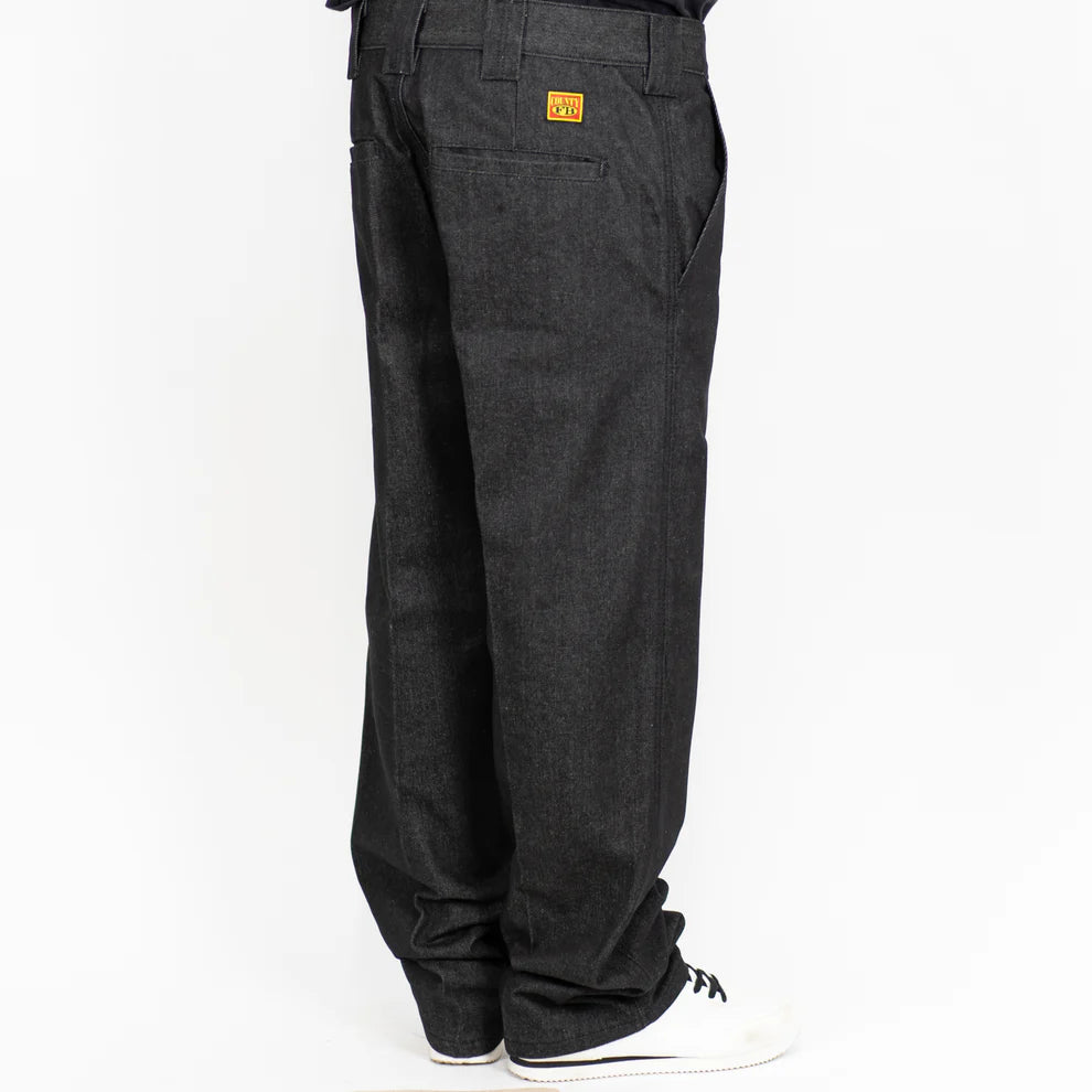 Hard Denim Pants Indigo-Black