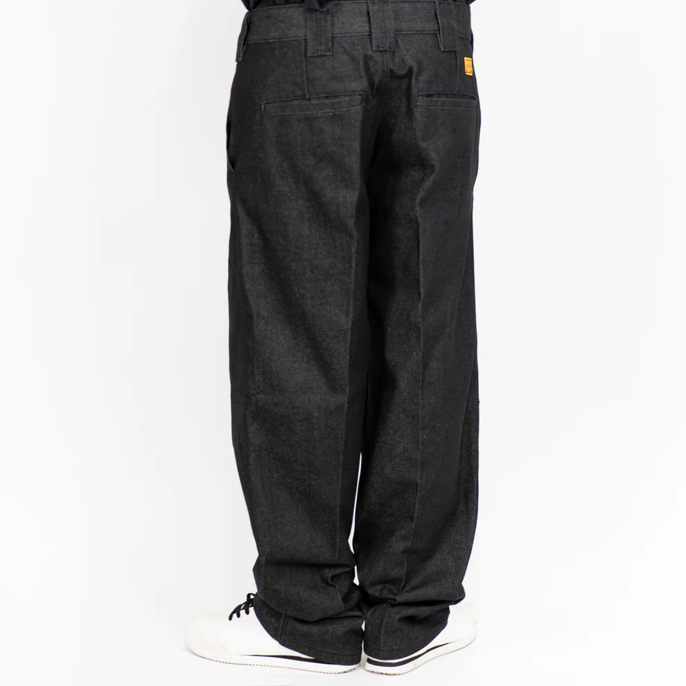 Hard Denim Pants Indigo-Black