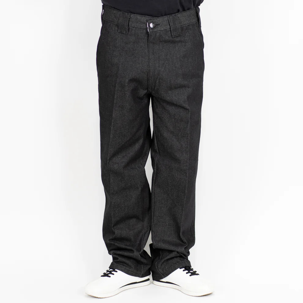 Hard Denim Pants Indigo-Black