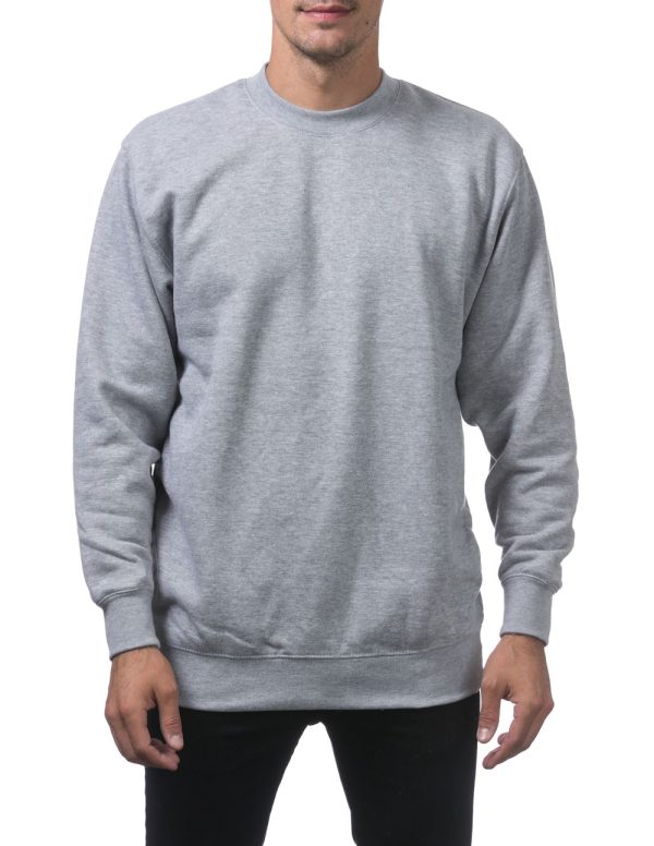 Crew Neck Pullover Sweater Gray