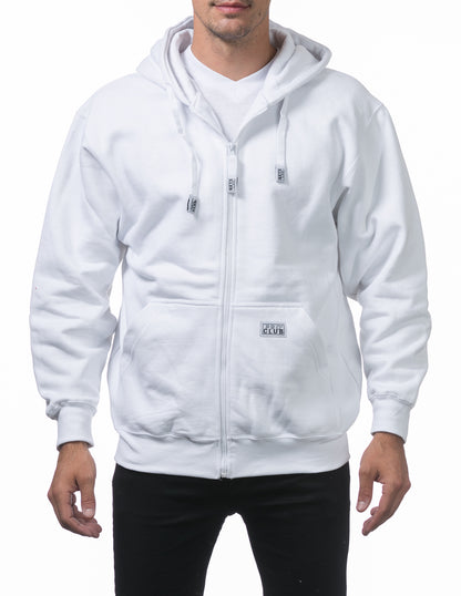 Pro Club WHITE Zip Hoodie