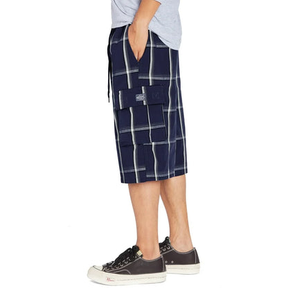 Shaka Wear Plaid Shorts Navy