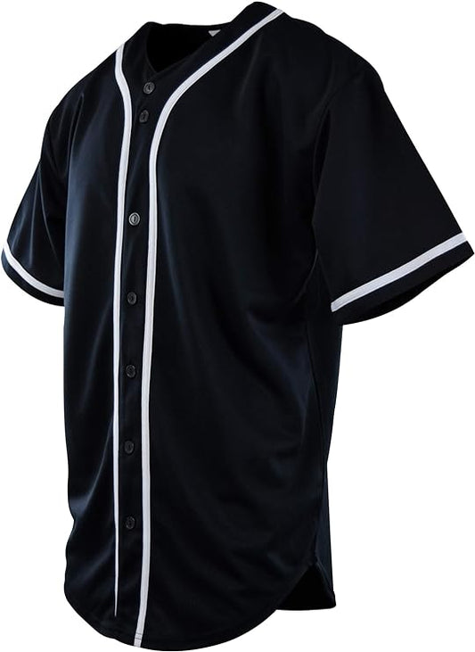 Plain Black Baseball Jersey