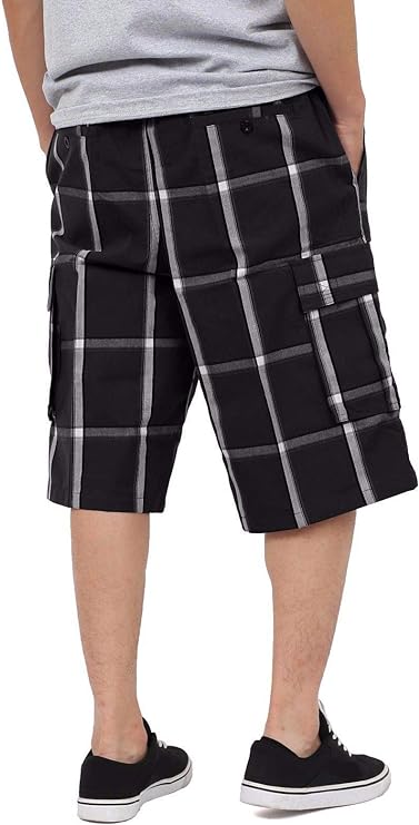 Shaka Wear Plaid Shorts Black