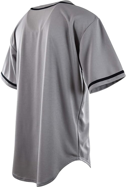 Plain Gray Baseball Jersey