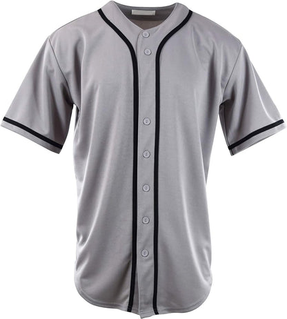 Plain Gray Baseball Jersey