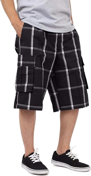 Shaka Wear Plaid Shorts Black