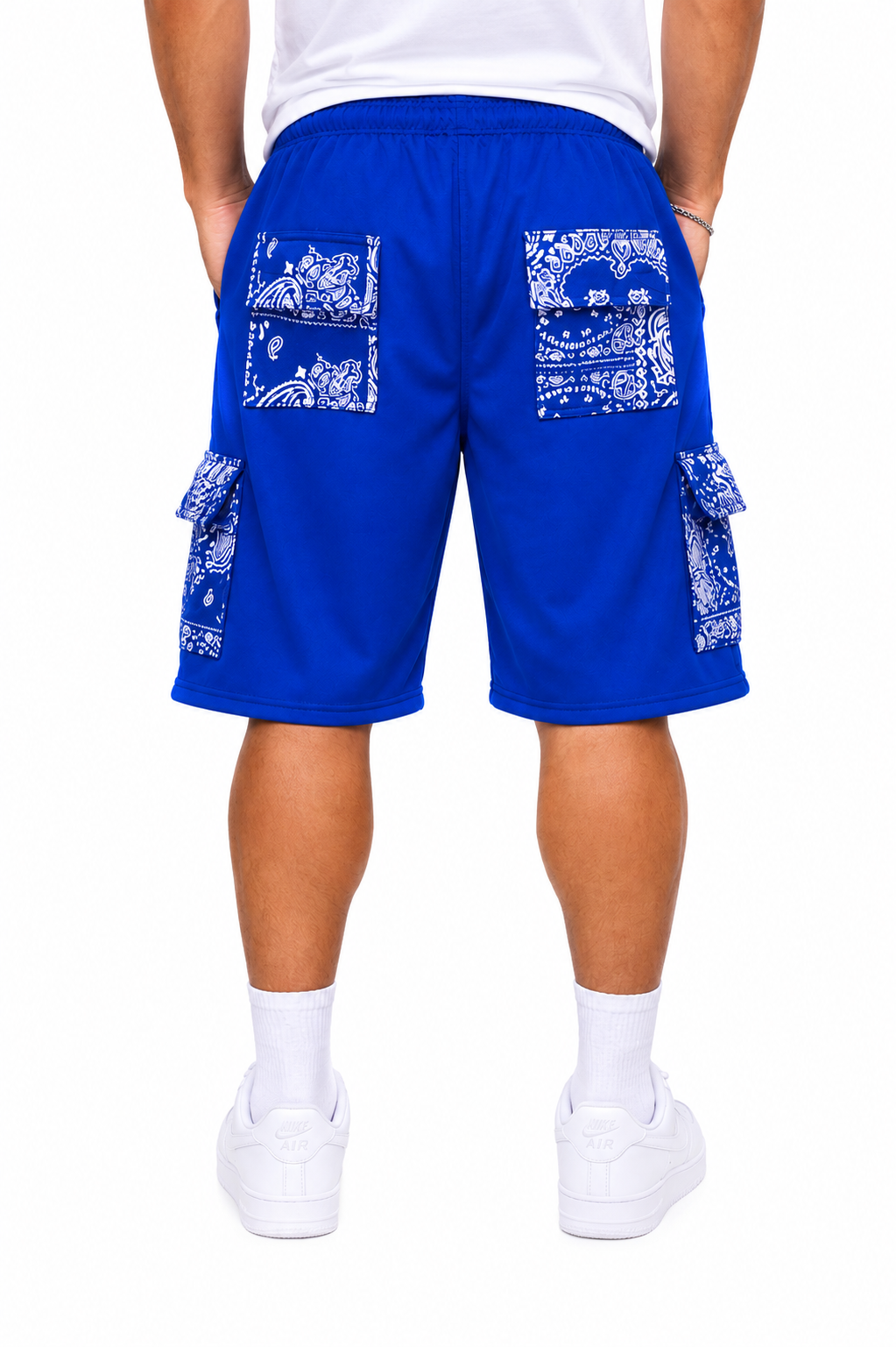 Paisley Cargo Shorts (Royal)