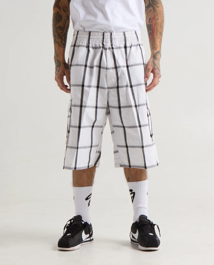 Shaka Wear Plaid Shorts White