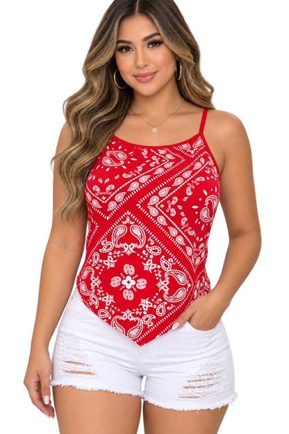 Ladies Bandana Tank Top
