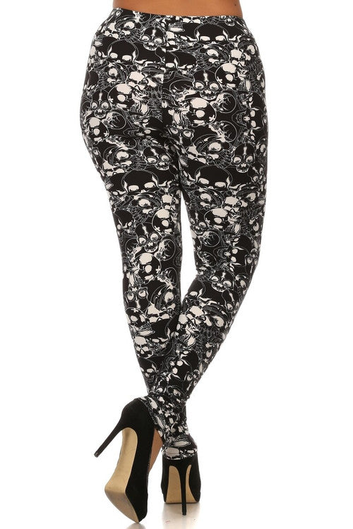 Black Skulls Legging