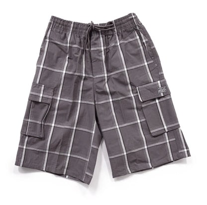 Shaka Wear Plaid Shorts Dark Grey