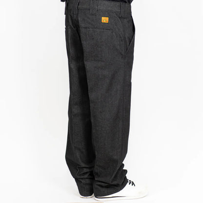 Hard Denim Pants Indigo-Black