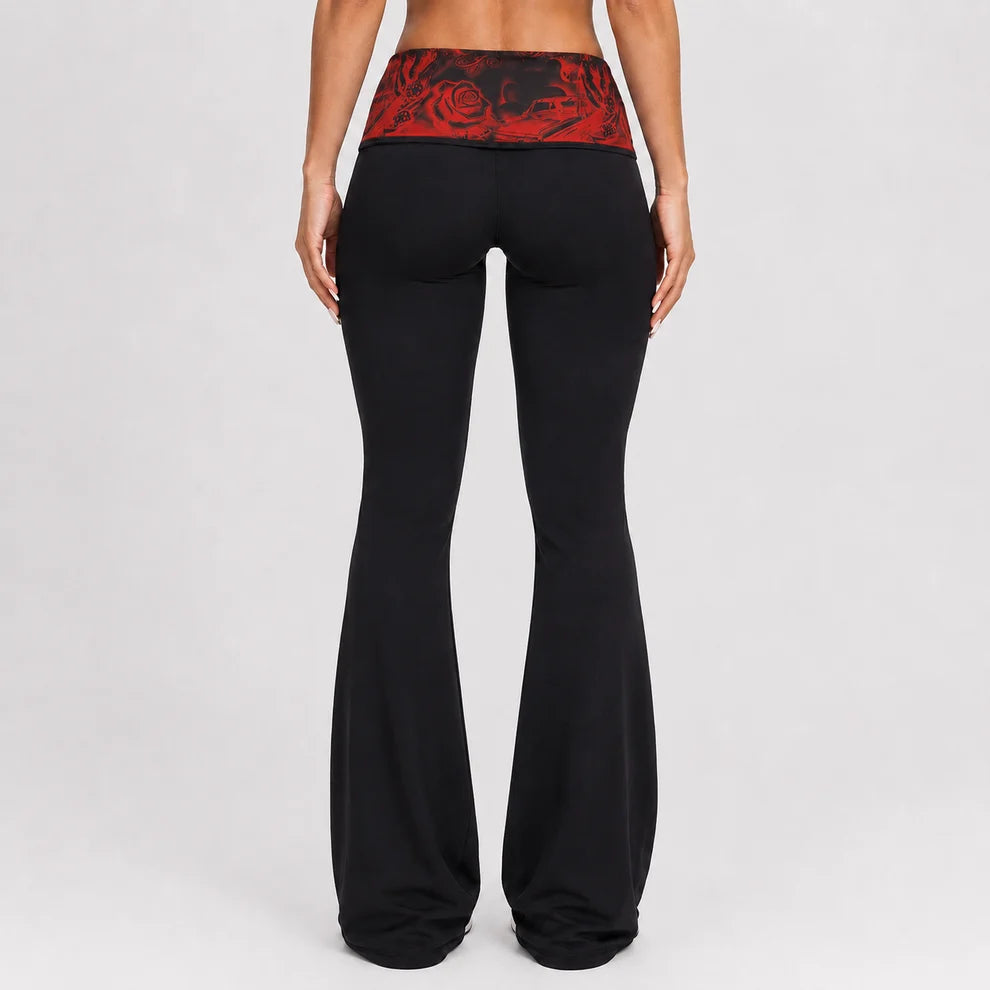 Fold Over Flare Legging