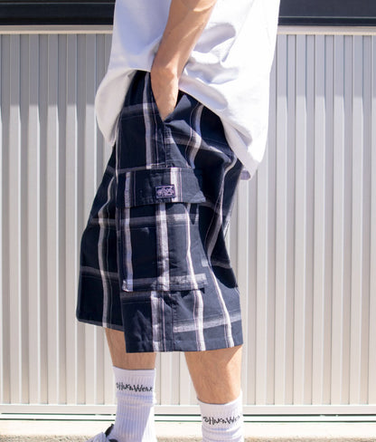 Shaka Wear Plaid Shorts Navy